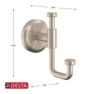 Delta Westdale Single Robe Hook in SpotShield Brushed Nickel WSD35-BN