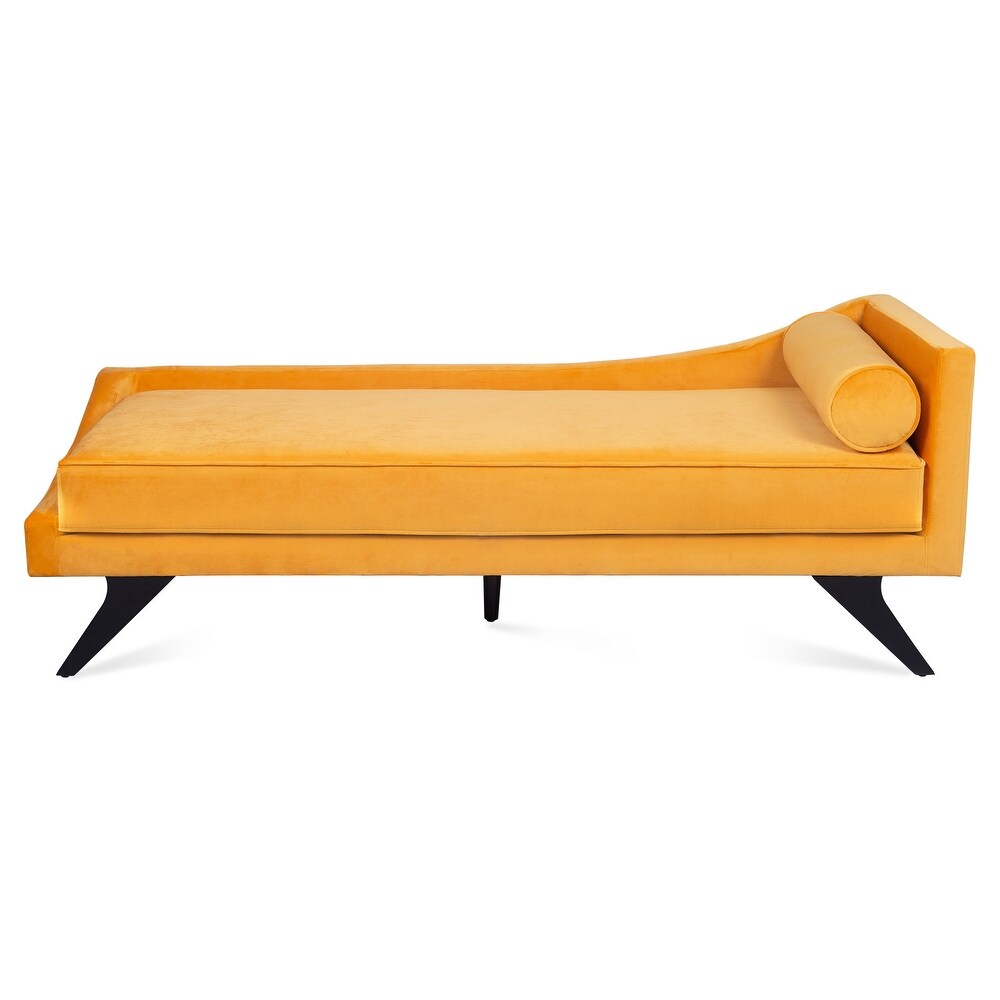 Right Square Arm Reclining Chaise Lounges with Rolled Accent Pillow