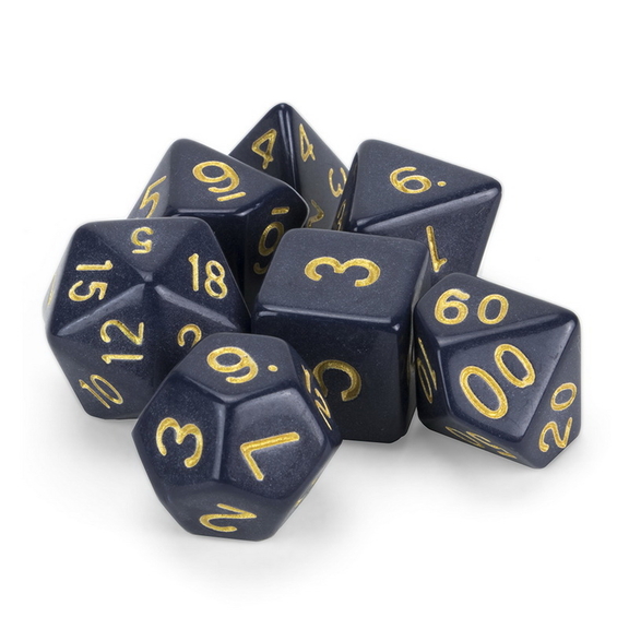 Brybelly Set of 7 Polyhedral Dice  Dreamless Night