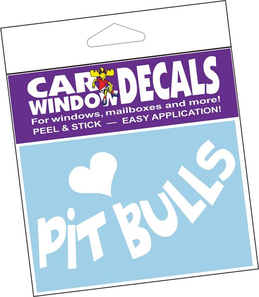 Imagine This Company Heart Pitbulls Car Window Decal