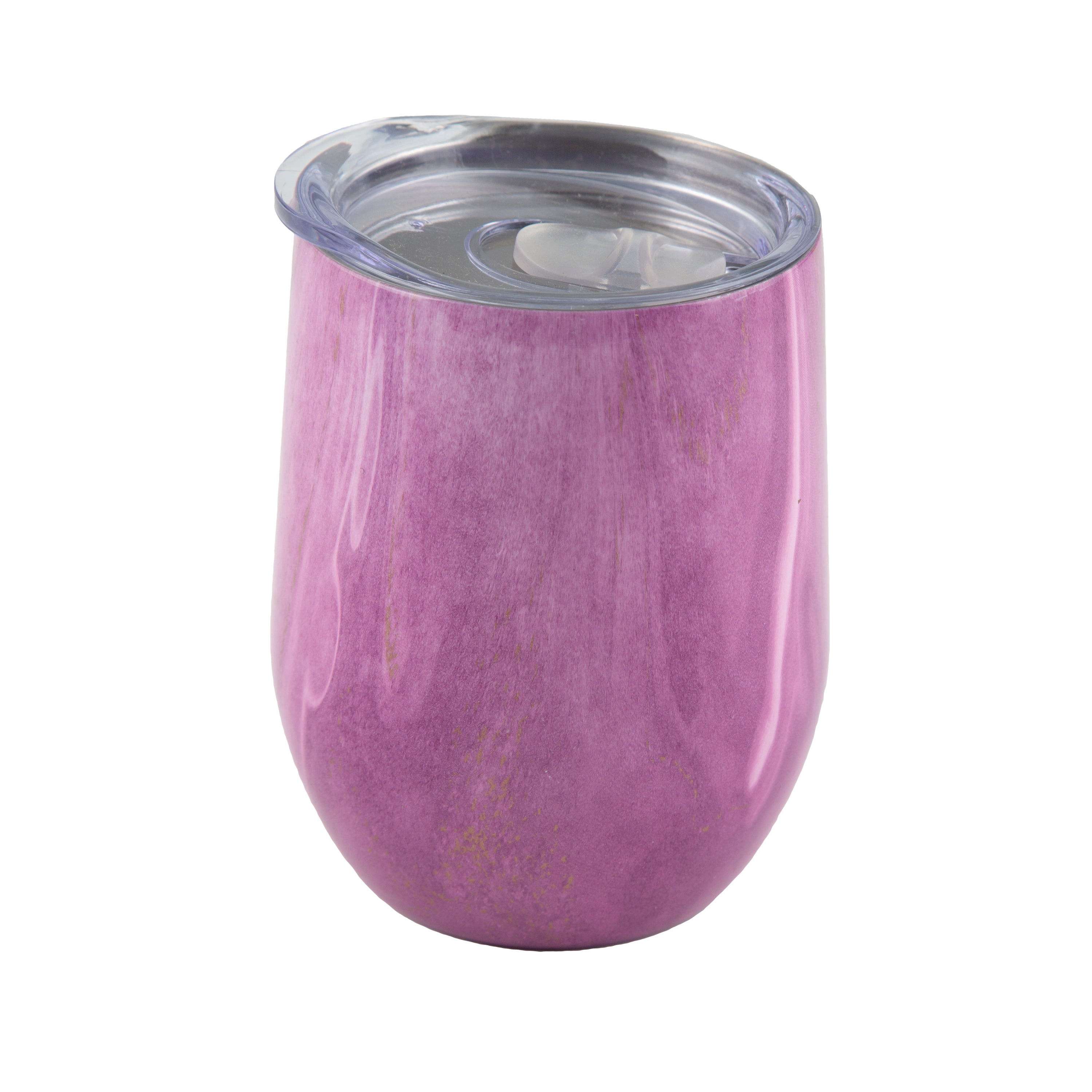 12 Oz Pink Agate Insulated Wine Tumblers, Set Of 2