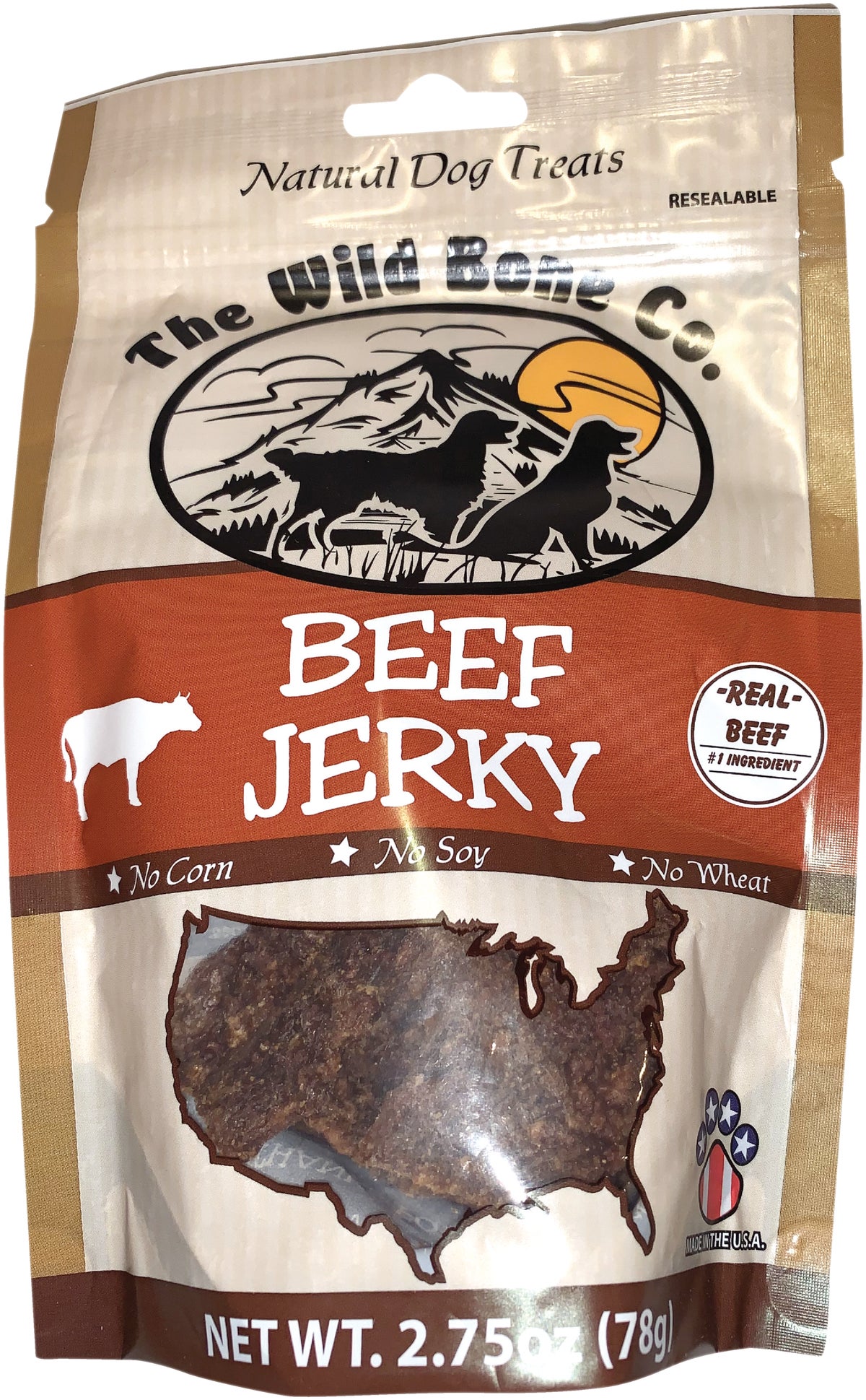 The Wild Bone Company Beef Jerky Dog Treat 2.75 Oz.