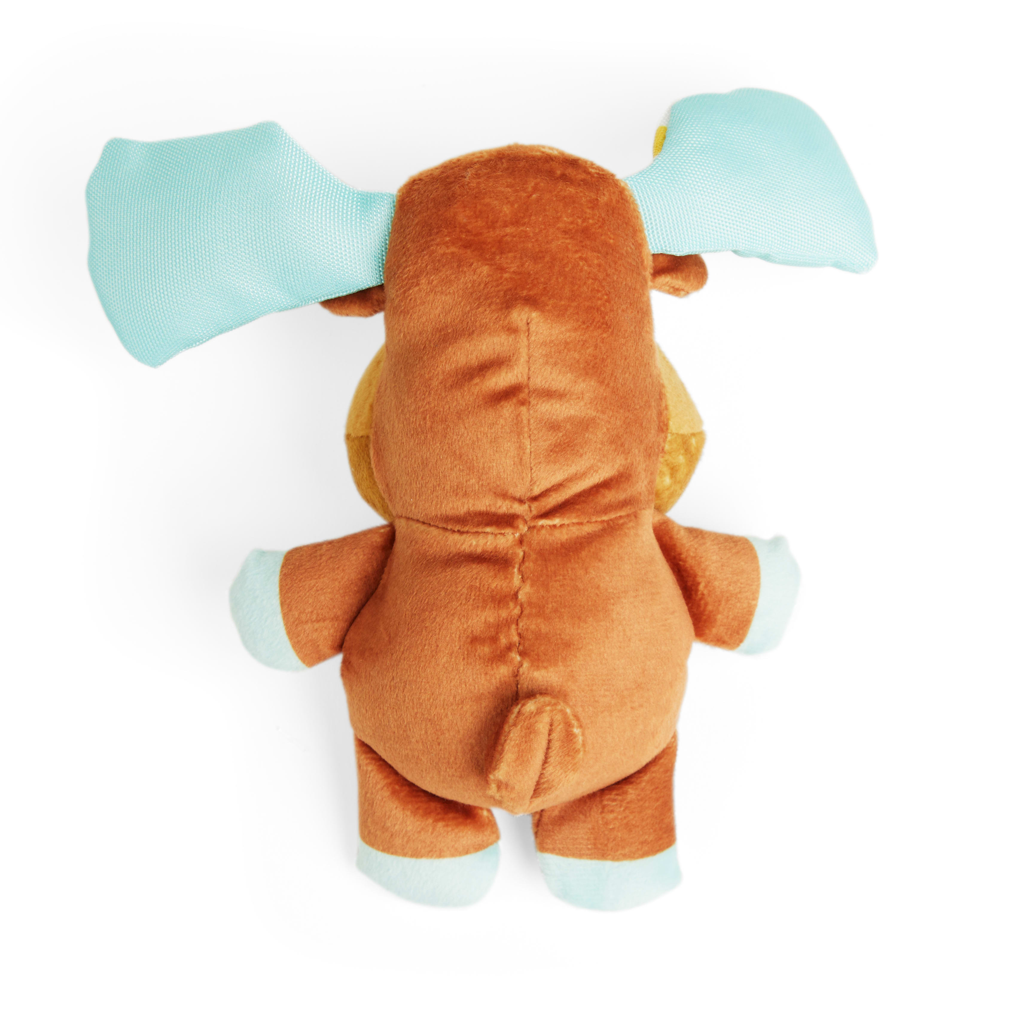 MORE AND MERRIER Plush Moosel Tov Dog Toy， Small