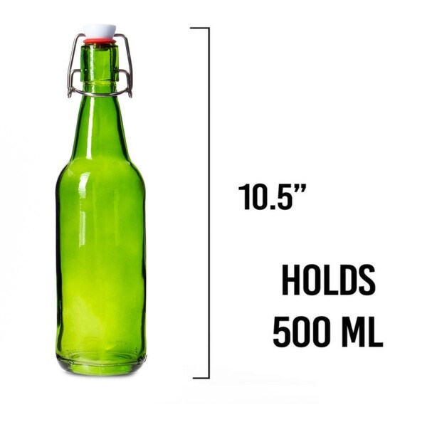 16 oz Green Grolsch Bottle