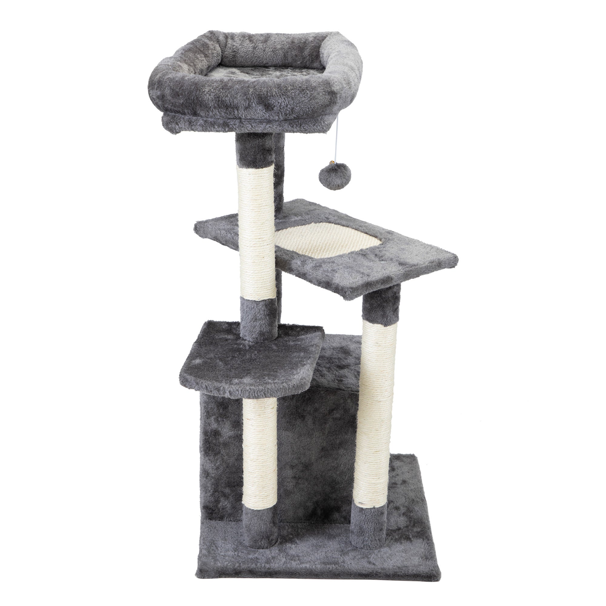 Double Level Cat Tree Stand House Furniture Kittens Activity Tower Posts Kitty Pet Play House