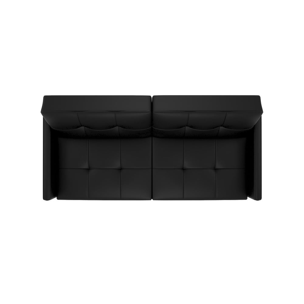 DHP Andora Faux Leather Coil Futon