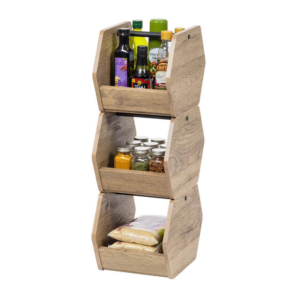 IRIS Industrial Sereies Stackable Wooden Storage Basket 590078