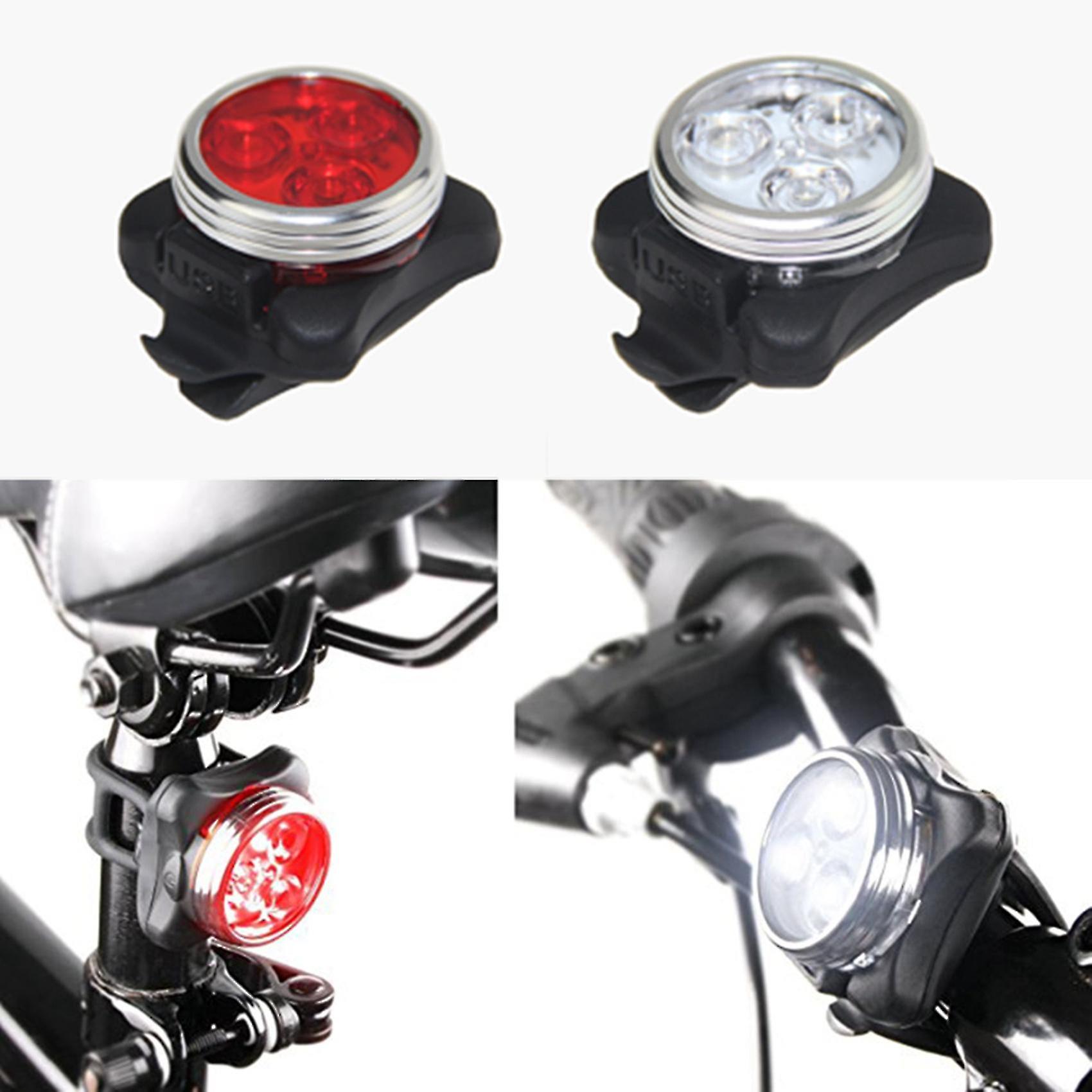 4x Outdoor Bicycle Waterproof Cob 3 Led Usb Rechargeable 4 Modes Bike Night Ridefront Head Light La