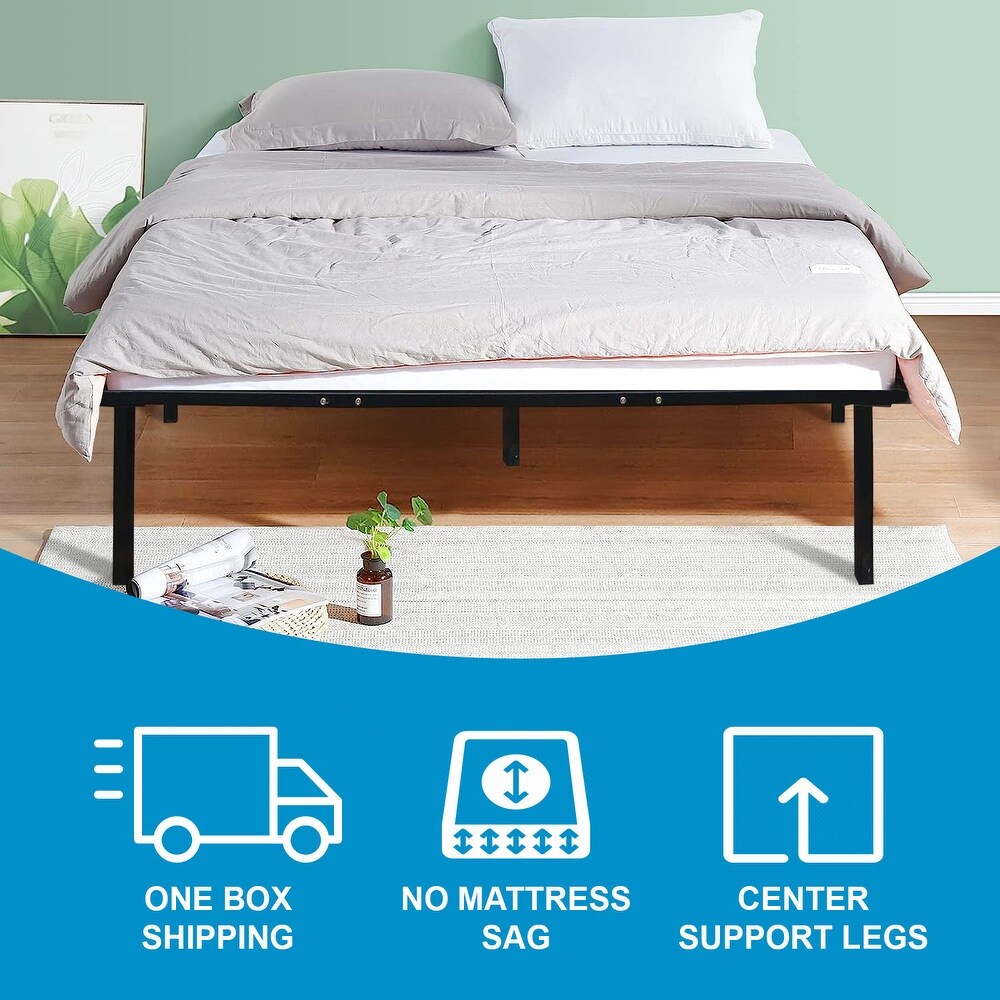 Boyd Sleep Metal Platform Bed Frame with Adjustable Lumbar Support