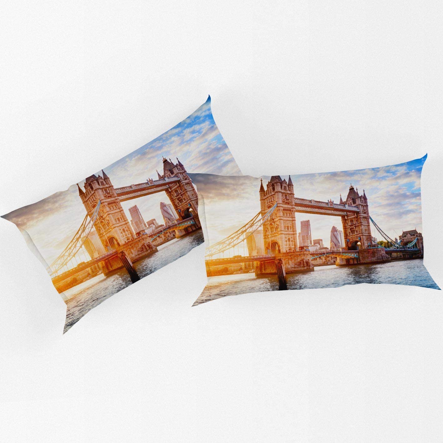 Duvet Cover Set Soft London Themed Comforter Cover Set 3 Pieces