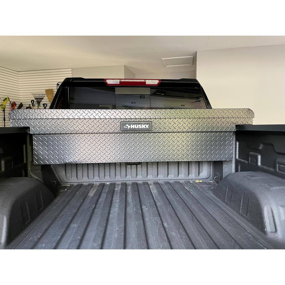 Husky 71.36 in. Matte Black Aluminum Full Size Crossbed Truck Tool Box 102101-53-01