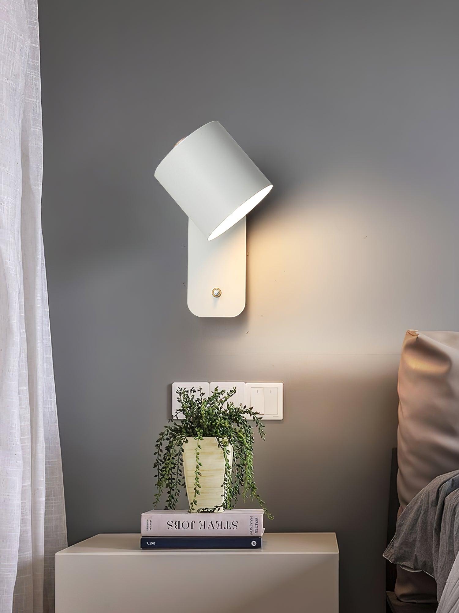 Rotatable Cylinder Plug-in Wall Lamp