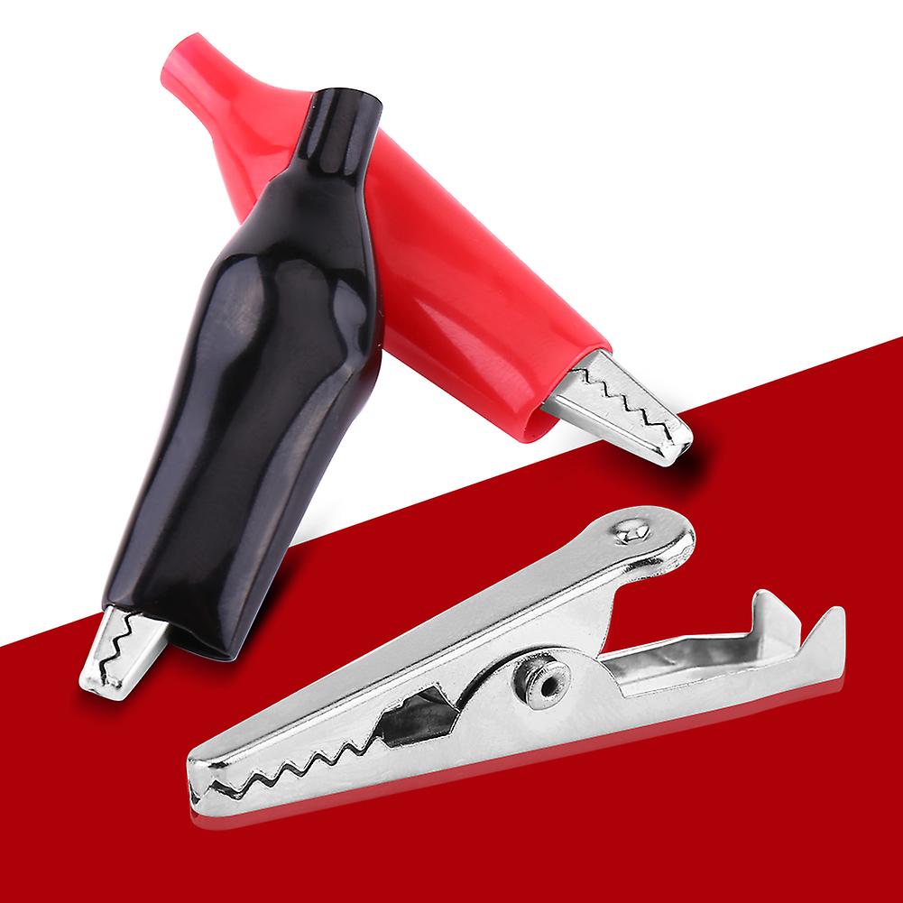 20pcs 35mm Metal Alligator Clip Crocodile Electrical Clamp For Testing Probe Meter Blackandred
