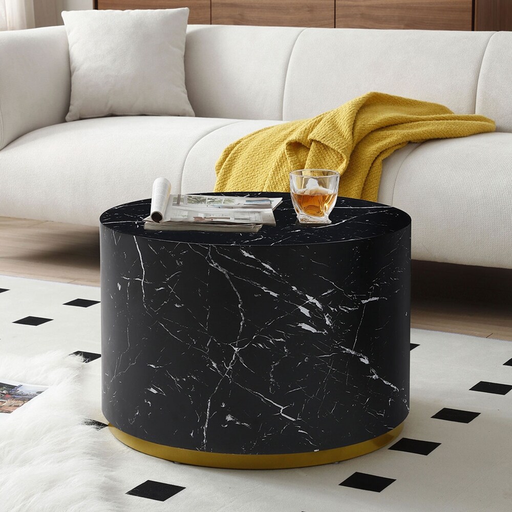 Marble Williamspace Fully Assembled Round Side Coffee Table For Living Room