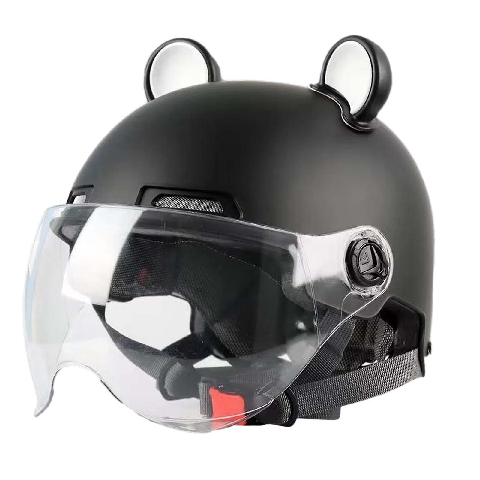 Open Face Moped Helmet Accessory For Electric Motorcycles Chopper Moped Black