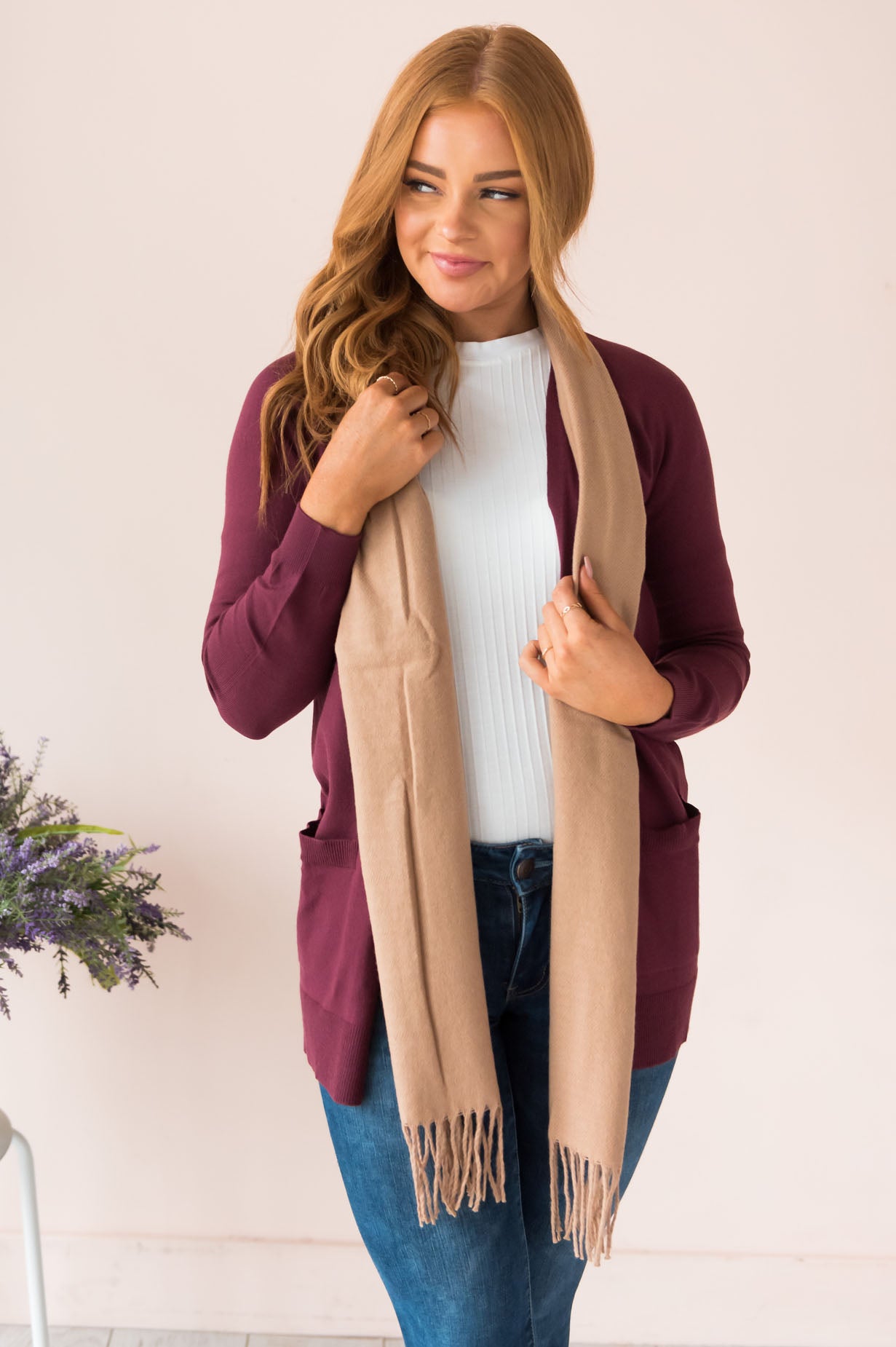 Keep Me Stylish Modest Front Pocket Cardigan