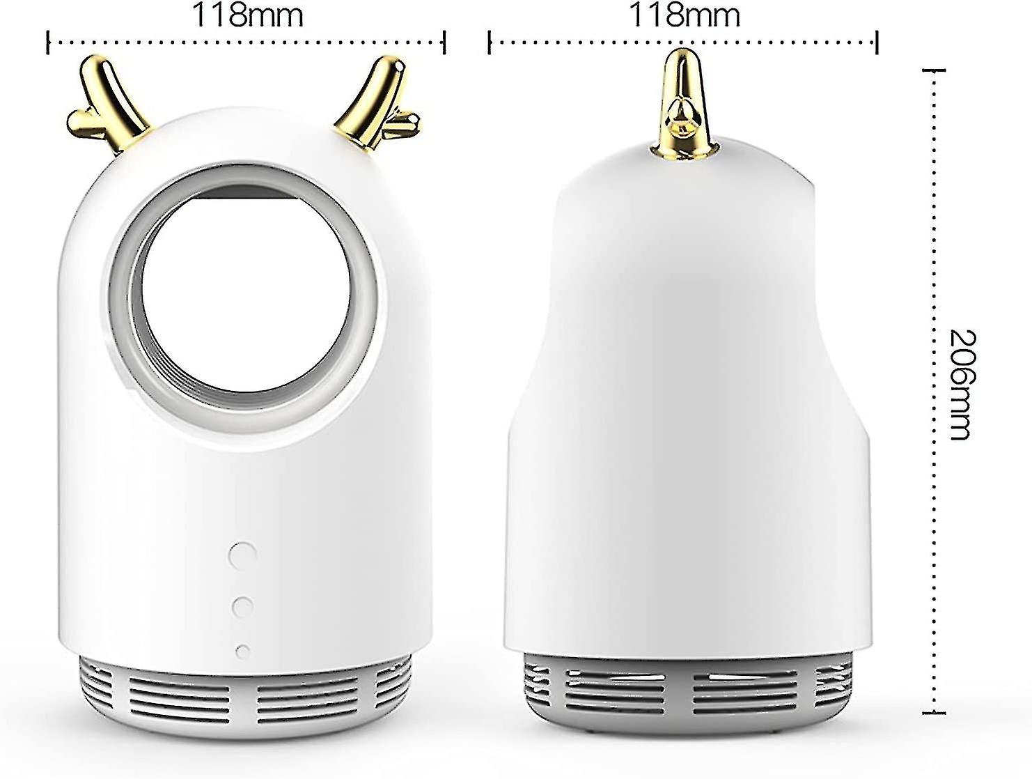 Electric Insect Killer， Mosquito Repellent Lamp， Usb Mosquito Killer， Uv Light Insect Lamp， No Radiation， For Indoor Bedroom Outdoor Camping (white) C