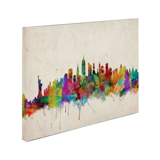 X 32 quot New York Skyline By Michael Tompsett Trademark Fine Art