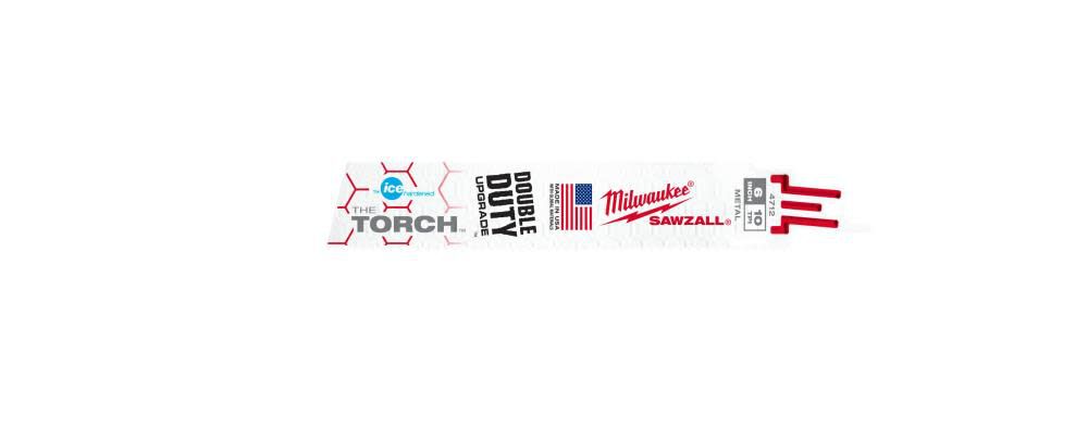 Milwaukee 6 in. 10 TPI THE TORCH Ice Hardened SAWZALL Blades 5PK 48-00-4712 from Milwaukee