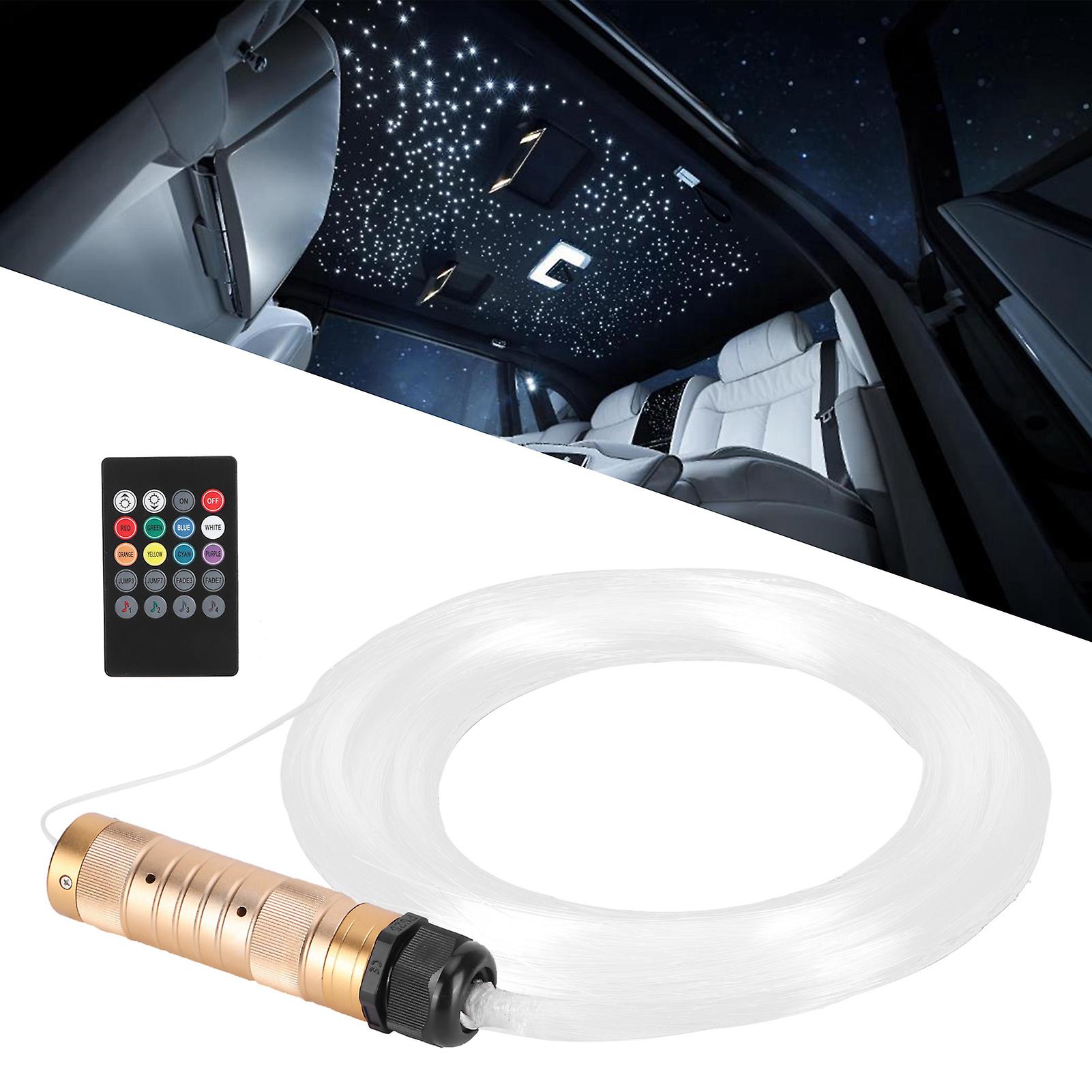 10w Rgbw Fiber Optic Light With Remote Control For Car Ceiling， Ktv， Bar Decoration - 150pcs， 0.75mm X 2m[us Plug]