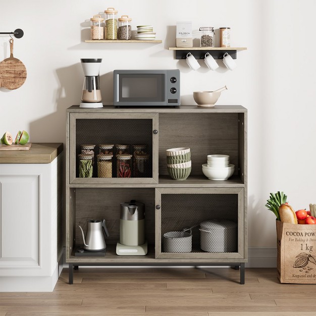 Trinity Coffee Bar Cabinet Farmhouse Sideboard Buffet Cabinet With Storage For Kitchen Dining Room Living Room