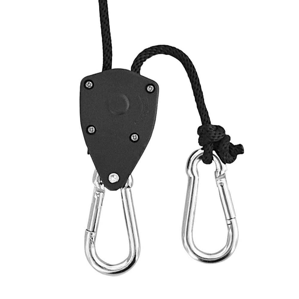 Gecheer 4pcs Pulley Ratchets Heavy Duty Rope Clip Hanger Adjustable Lifting Pulley Lanyard Hanger Kayak And Canoe Boat Bow Rope Lock Tie Down Strap