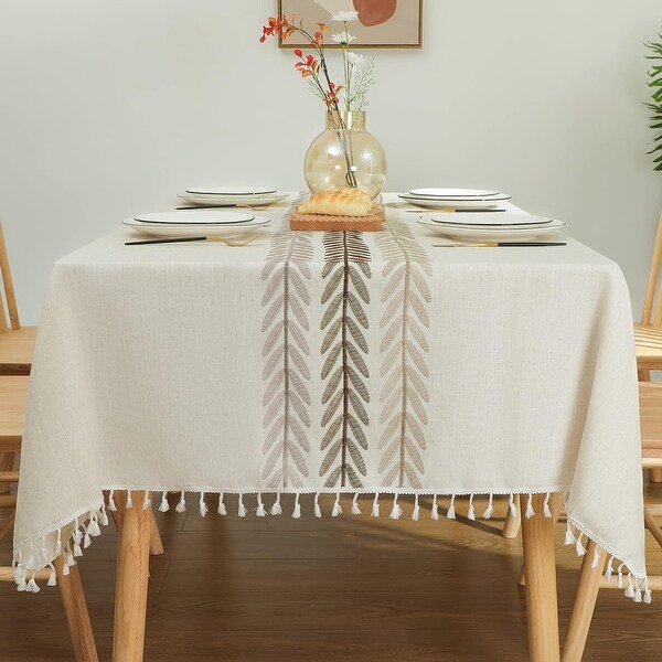 Rustic Tablecloth Cotton Linen Waterproof Tablecloths