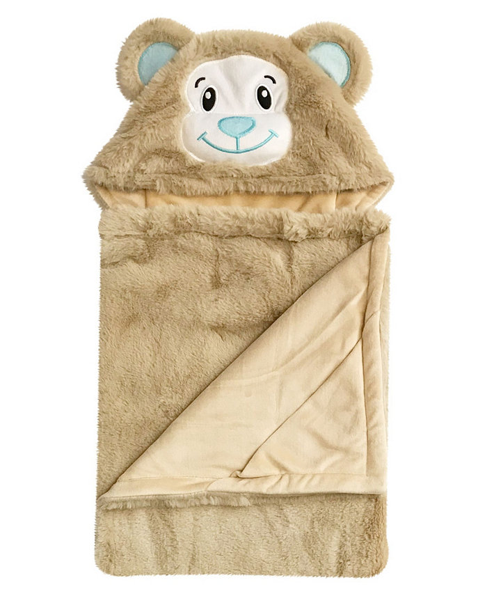 Happycare Textiles Snoogie Boo Ultra-soft Baby Faux Fur Hooded Towel  30 x 36