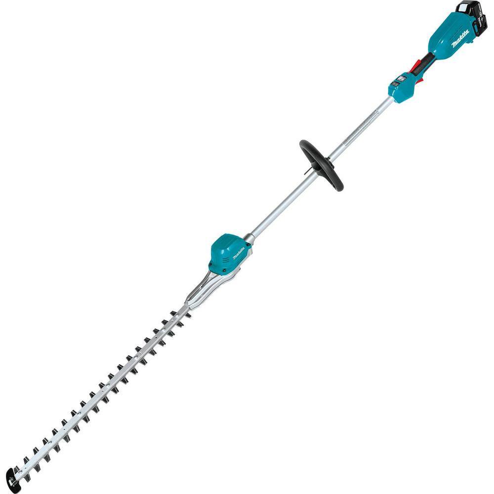 Makita 18V LXT Brushless 24 in. Pole Hedge Trimmer Kit (5.0 Ah) with bonus 18V LXT Lithium-Ion High Capacity Battery Pack 5.0Ah XNU02T-BL1850B