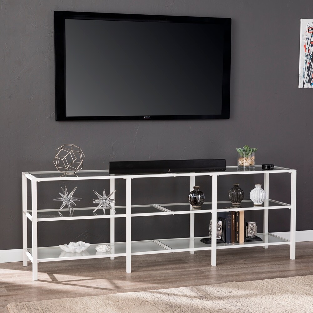 SEI Furniture Liberty Metal and Glass Media TV Stand for TV's up to 68\