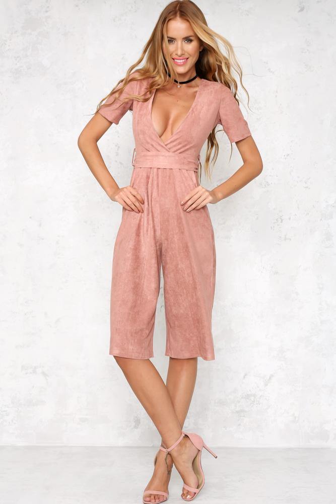 Noon Sun Jumpsuit Dark Blush