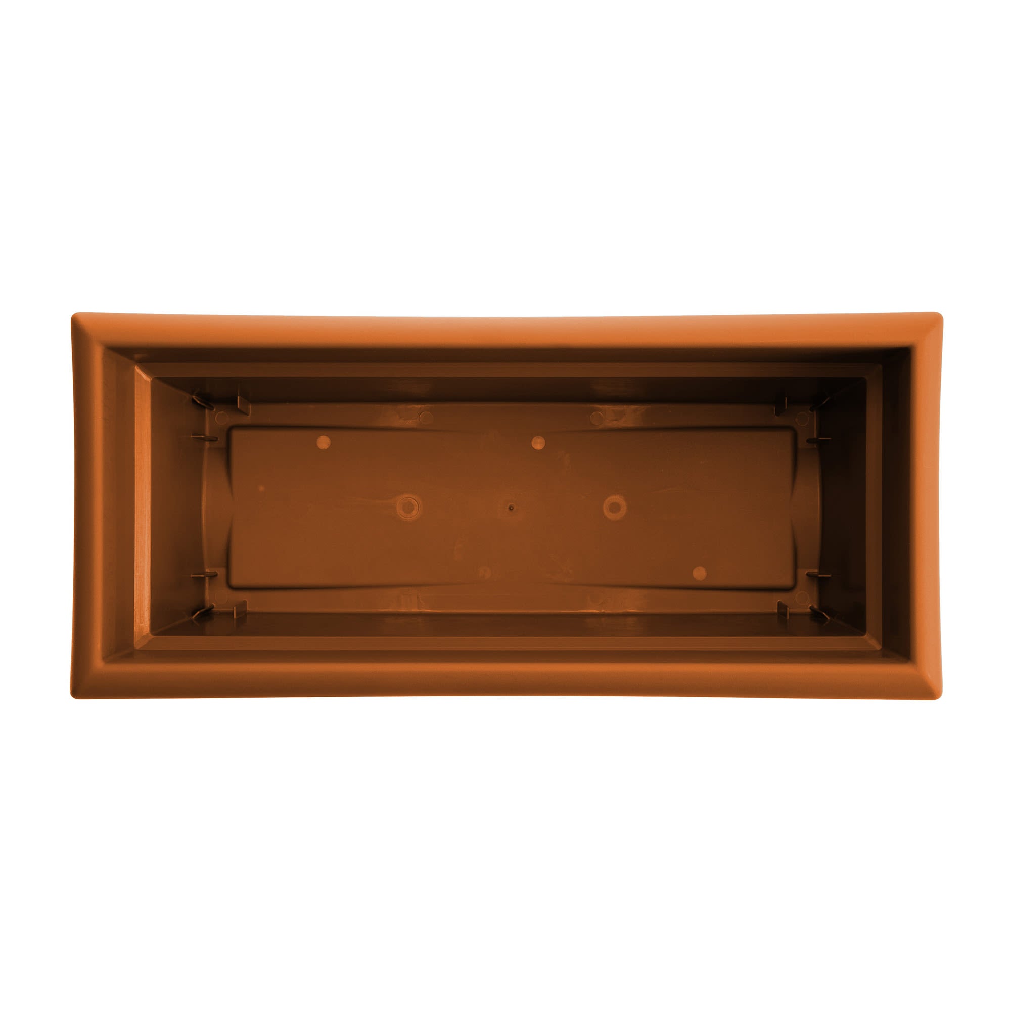 Bloem Veranda Rectangle Deck Box Planter: 26" - Terra Cotta