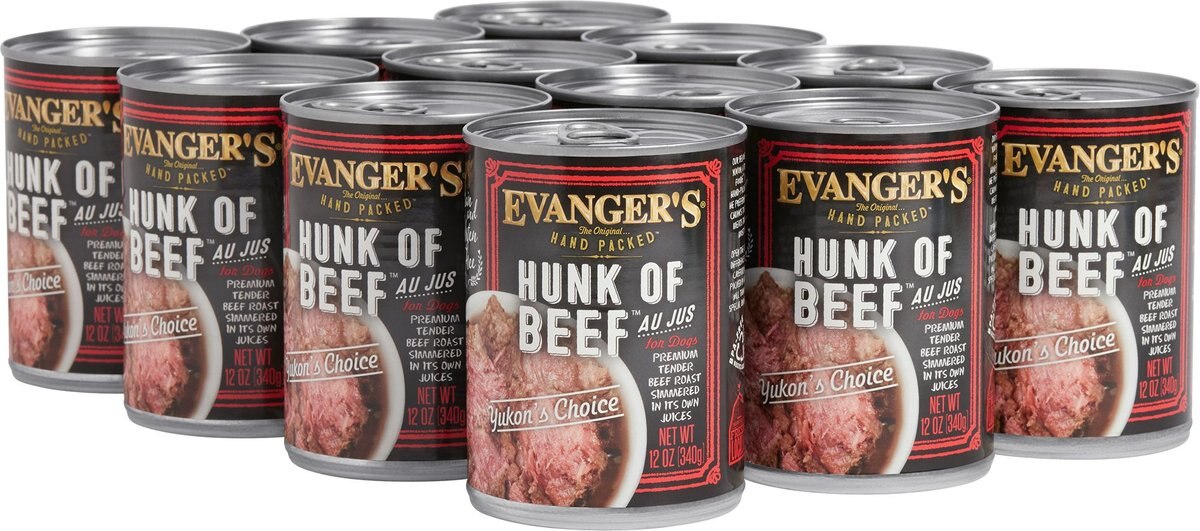 Evanger's Grain-Free Hand Packed Hunk of Beef Canned Dog Food