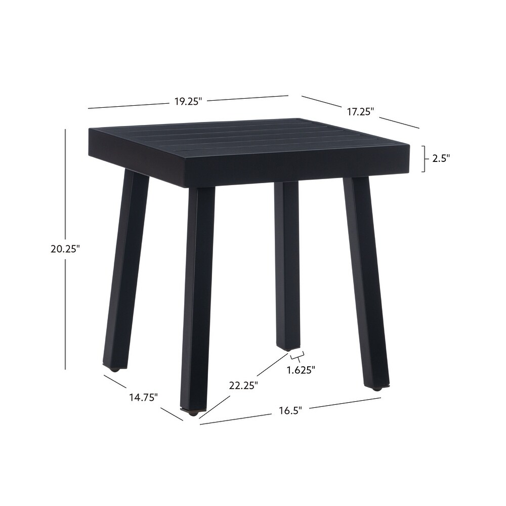 Hadleigh Indoor/Outdoor Rust Resistant Black Side End Table