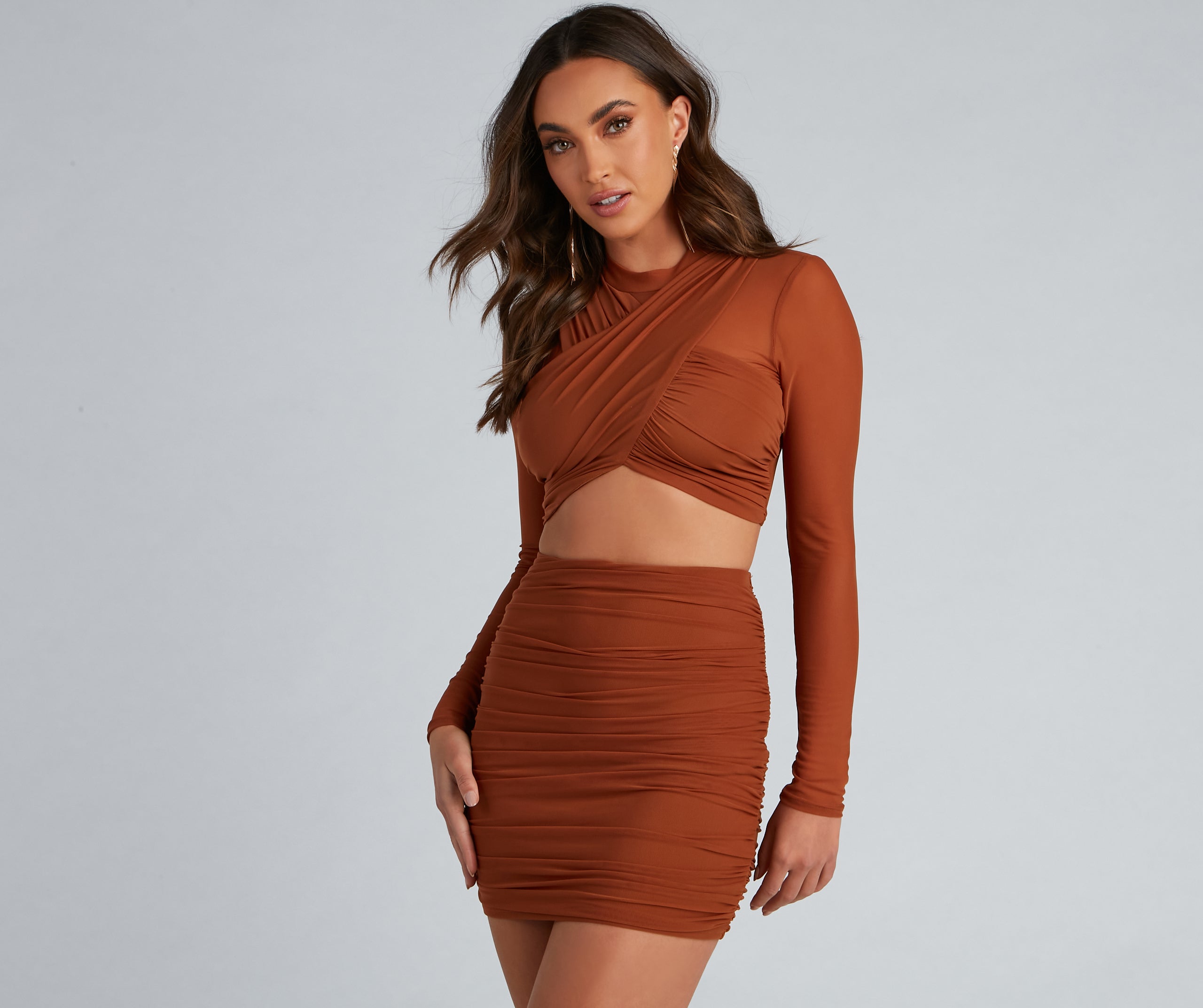 CLEARANCE - Wrapped In Chic Style Crop Top