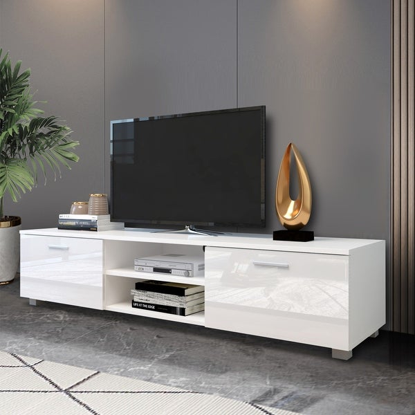 Merax TV Stand for 70 Inch TVs， Media Console Entertainment Center Television Table