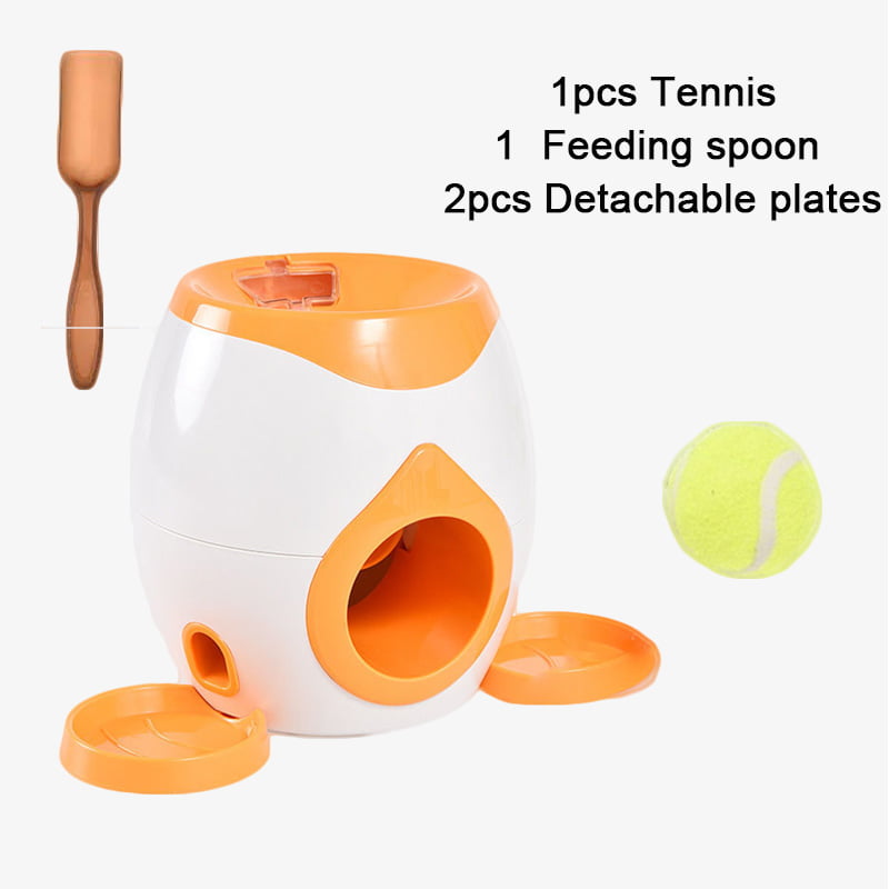 Wodondog Pet Dog Toy Food Reward Toy with 2 Tennis Balls Slow Feeder Orange