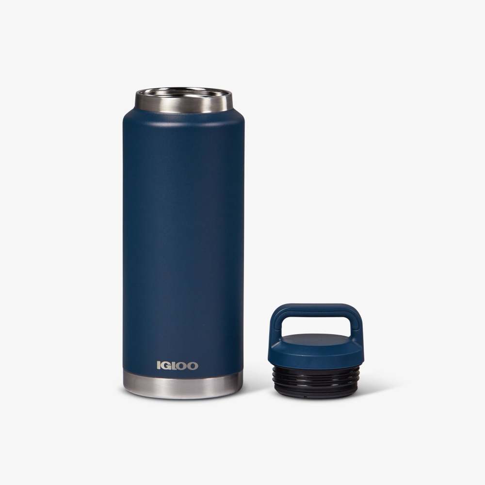 Igloo Bottle Reusable Hot/Cold Stainless Steel Rugged Blue 36oz ;