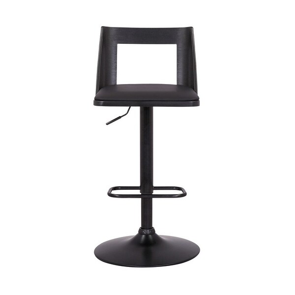 Bar Stool with Curved Open Design Back - 19 L X 17 W X 42 H Inches