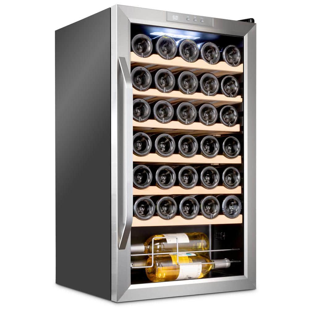 Ivation Wine Fridge Large Freestanding Wine Cooler Refrigerator 34 Bottles