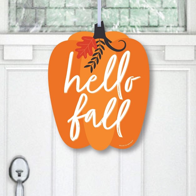 Big Dot Of Happiness Fall Pumpkin Hanging Porch Halloween Or Thanksgiving Party Outdoor Decorations Front Door Decor 1 Piece Sign