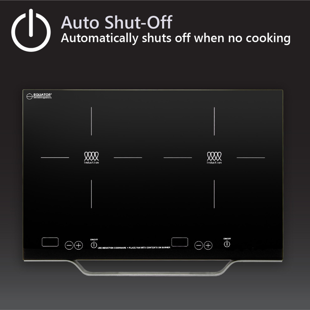 Equator20 quotPortable 2Burner Induction Cooktop with Aluminium Handle Black 6 level   Modern   Cooktops   by Equator  Houzz