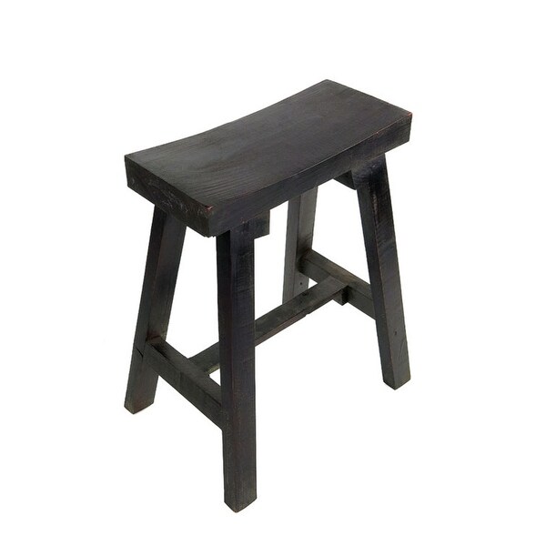 Wooden Stool in Dark Finish - 17