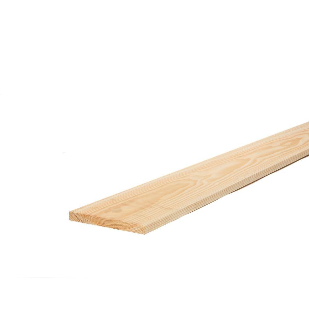 1 in. x 8 in. x 8 ft. Select Kiln-Dried Square Edge Whitewood Common Softwood Boards 489467