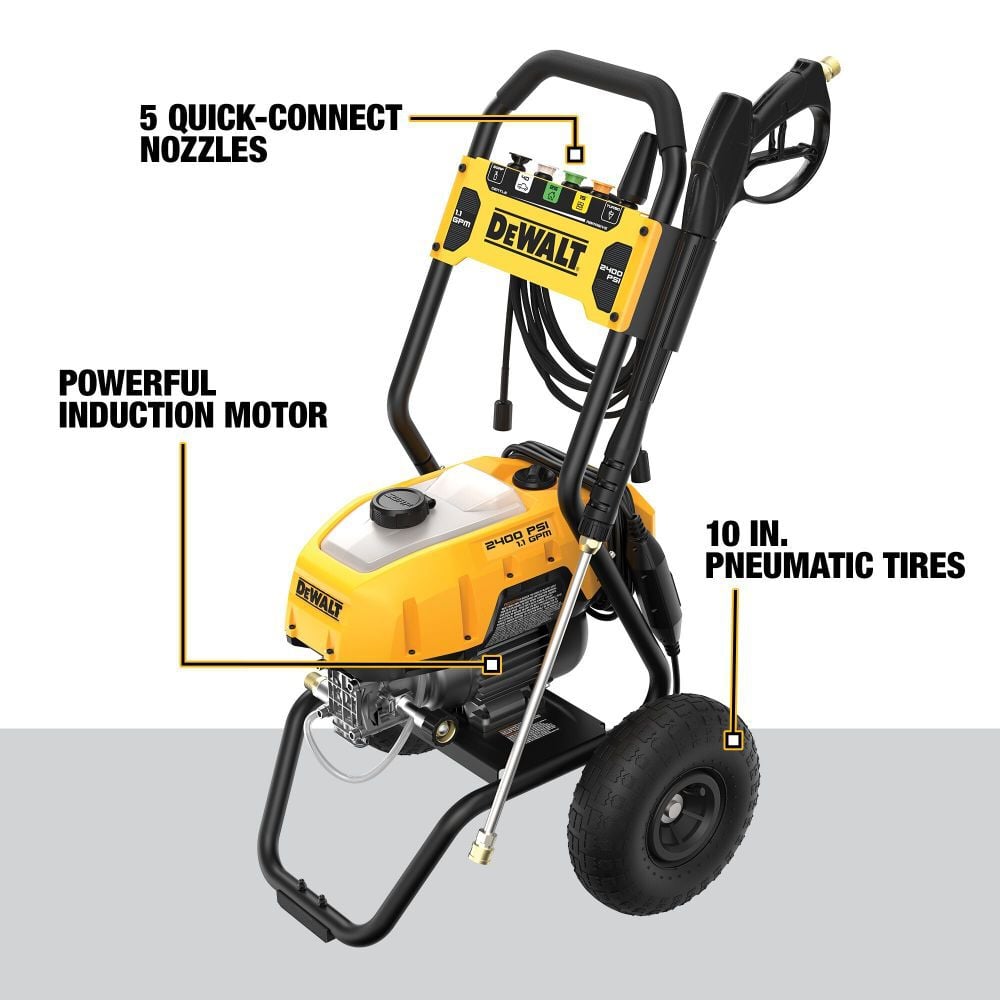 DEWALT Electric Pressure Washer 2400PSI 13Amp Electric Cold-Water DWPW2400 from DEWALT