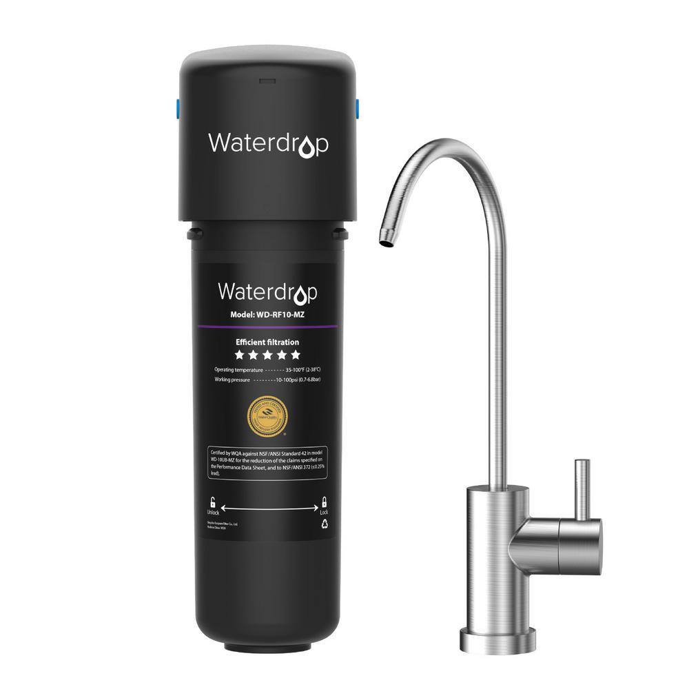 Waterdrop 8000 Gal. Remineralization Under Sink Water Filter System with Dedicated Faucet B-WD-10UB-MZ