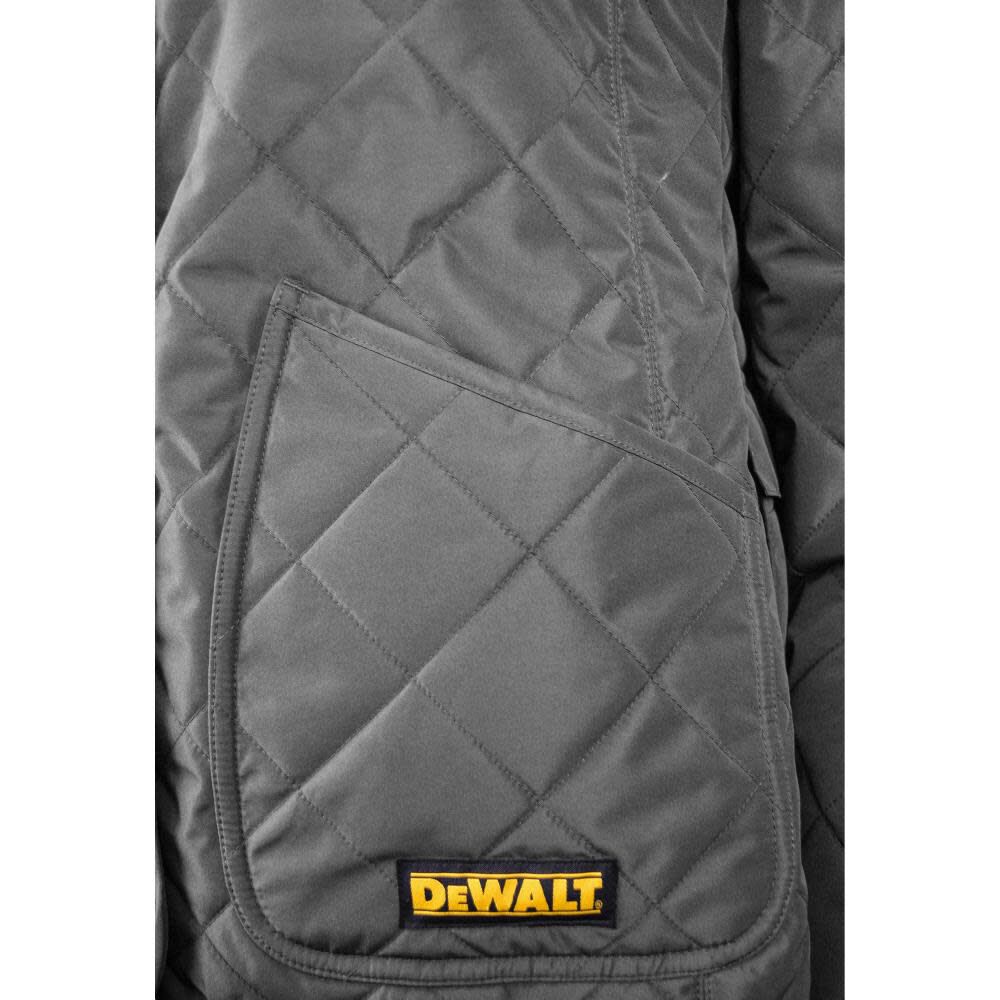 DW Womans Heated Kit Barn Coat Charcoal Large DCHJ084CD1-L from DW