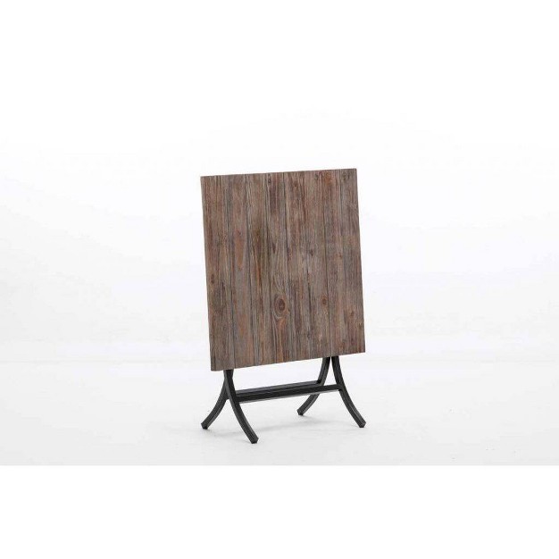 Miriam Wood End Table Weathered Brown Boraam