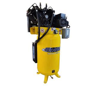 EMAX Industrial Series 80 Gal. 7.5 HP 1-Phase Silent Air Electric Air Compressor with Pressure Lubricated Pump HS07V080V1