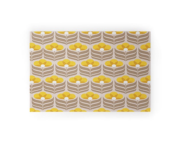 Showmemars Sunny Retro Pattern No6 Looped Vinyl Welcome Mat Society6